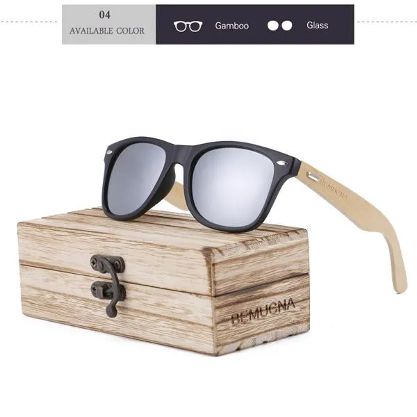 2017 New BEMUCNA Bamboo Sunglasses Men Wooden glasses Women Brand Designer Original Wood Sun Glasses Women/Men Oculos de sol