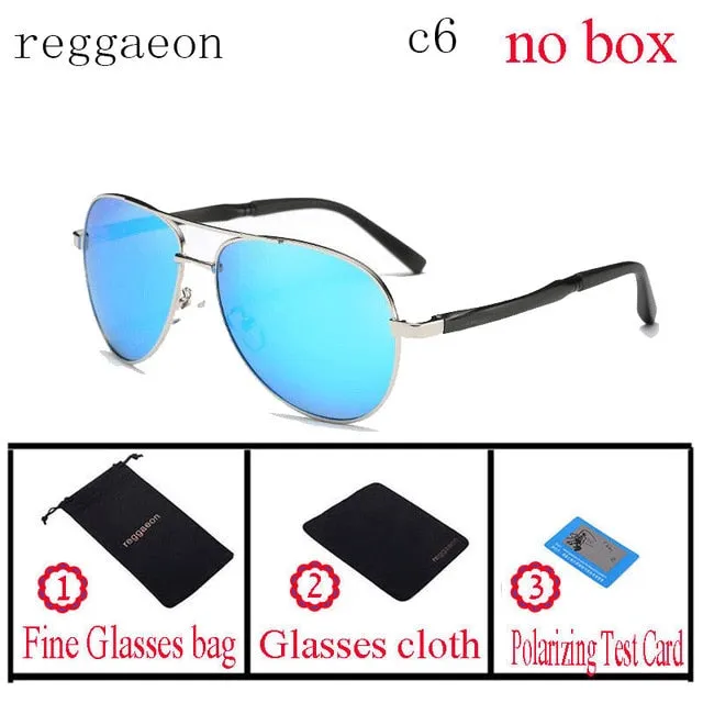 2019 classic reggaeon Brand Design Hot Sunglasses Men Polarized UV400 Eyes Protect Sports Coating Sun Glasses Google Pilot 1306