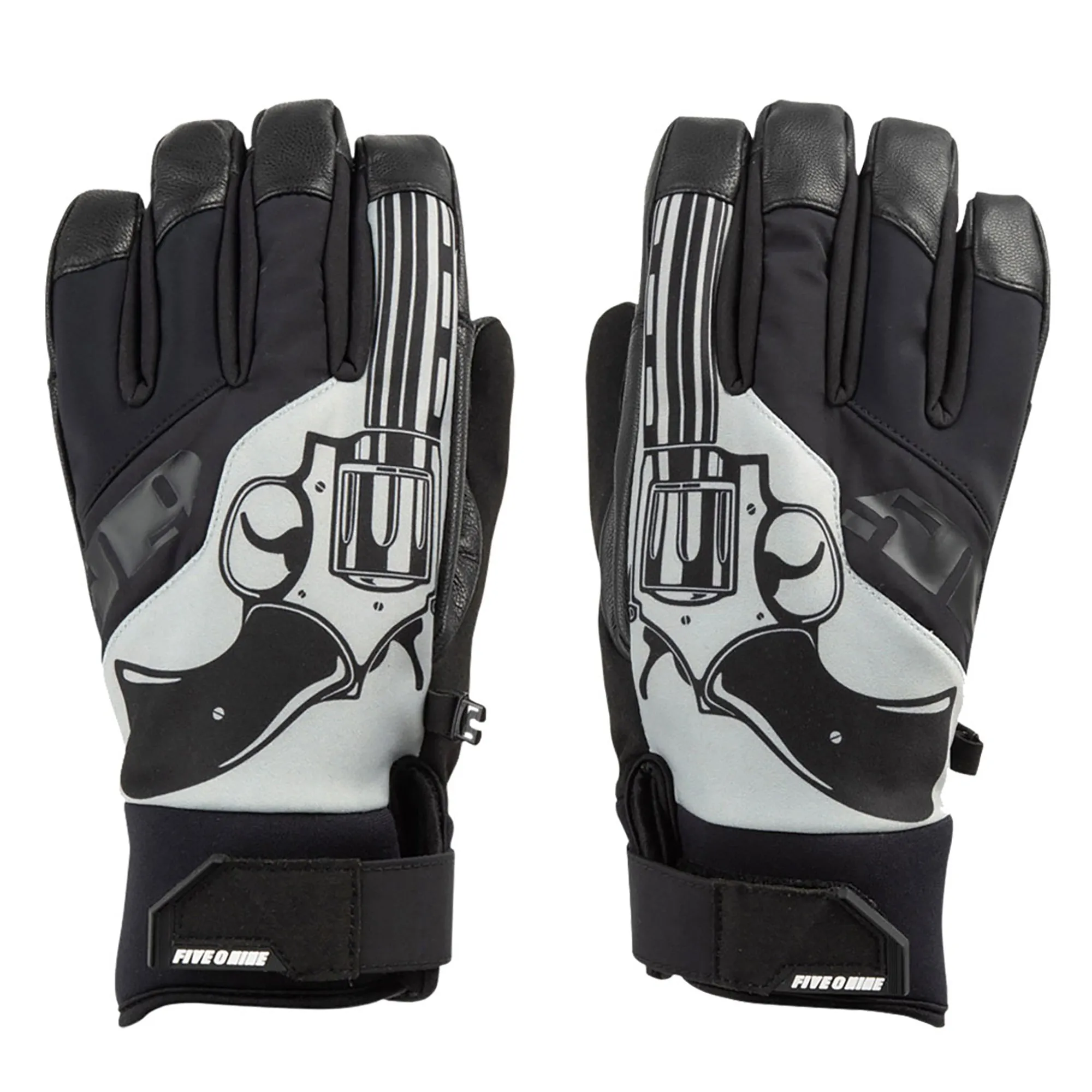 509  Freeride Snowmobile Gloves Insulated Waterproof Breathable Black Revolver