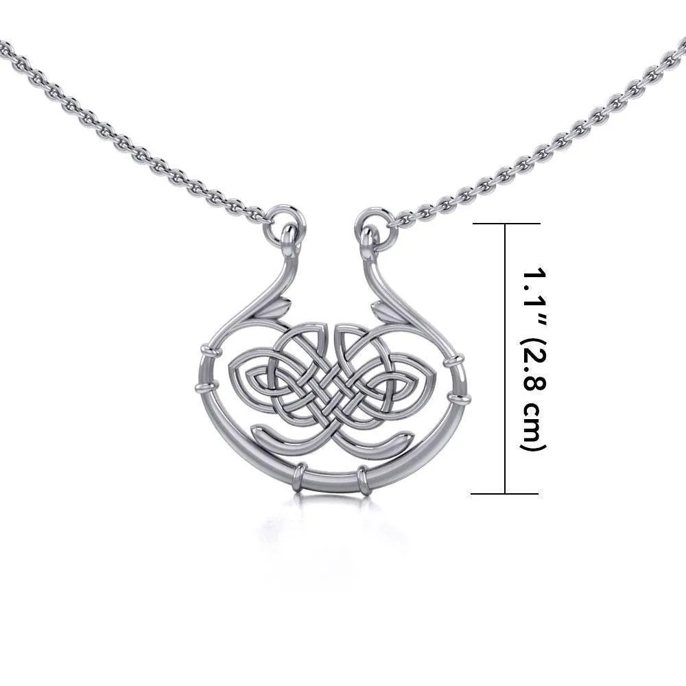 A standout of the Celtic pride ~ Celtic Knotwork Sterling Silver Necklace Jewelry TN005