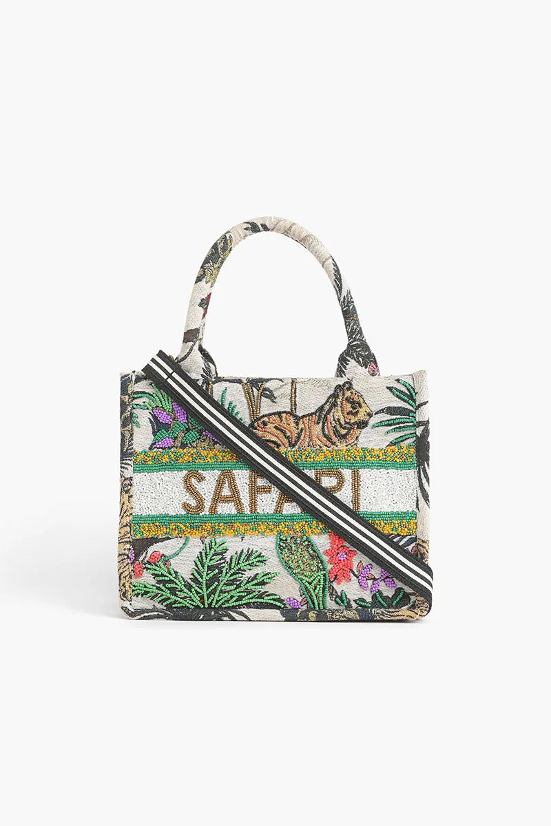 African Safari Embellished Mini Tote