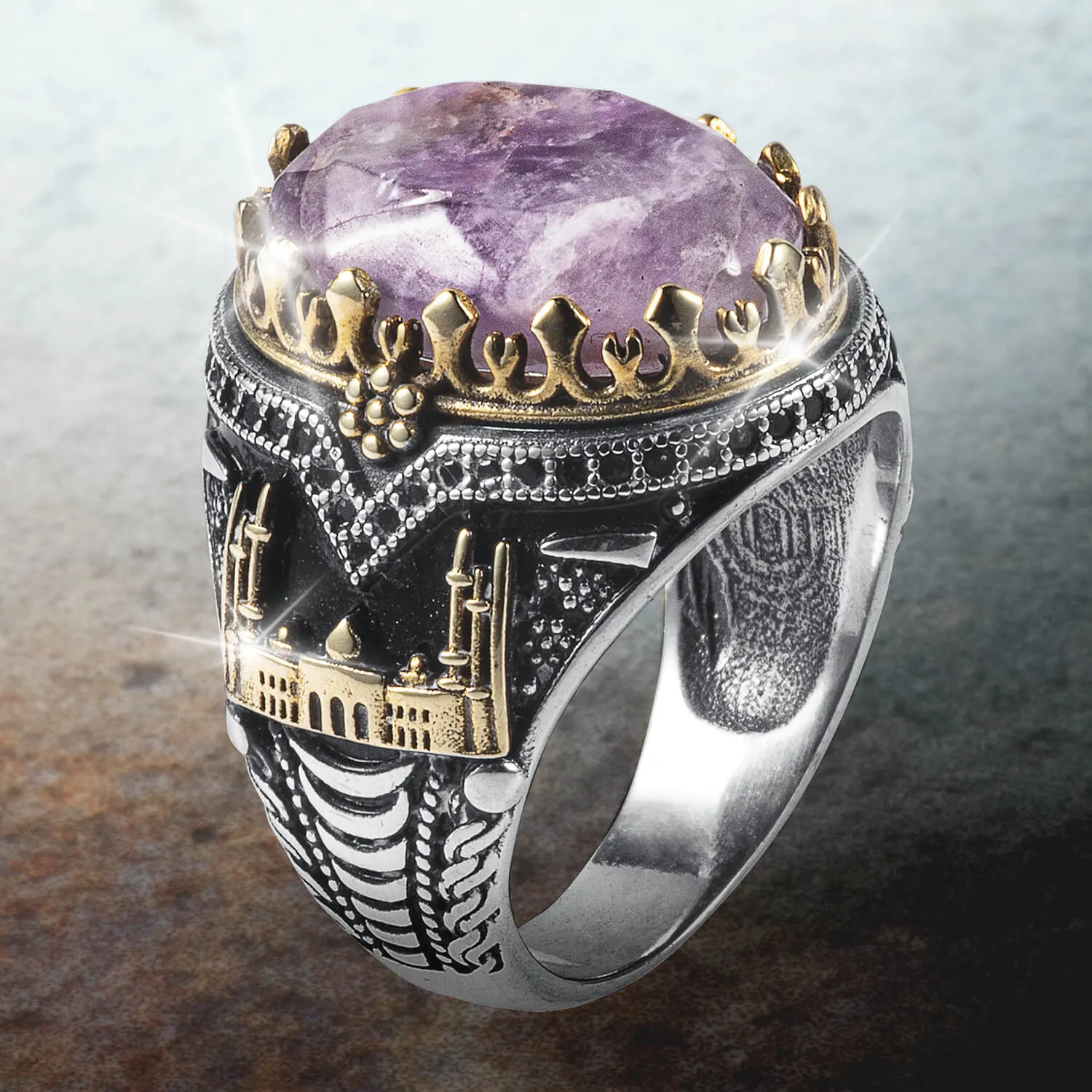 Alcazar Amethyst Men's Ring