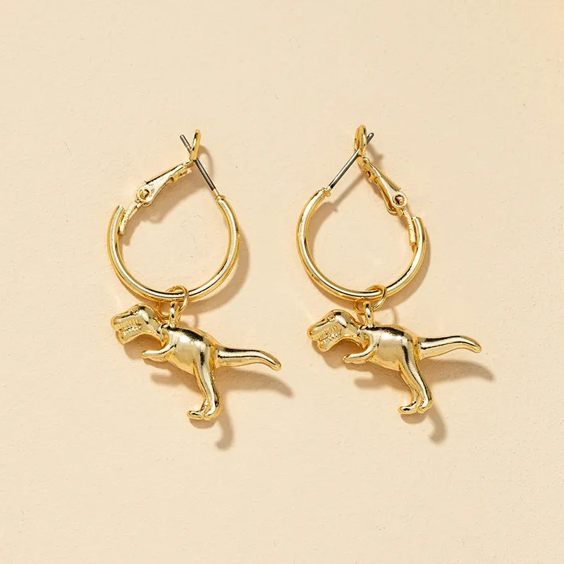 Alloy Dinosaur Earrings - Vienna Verve Collection by Planderful