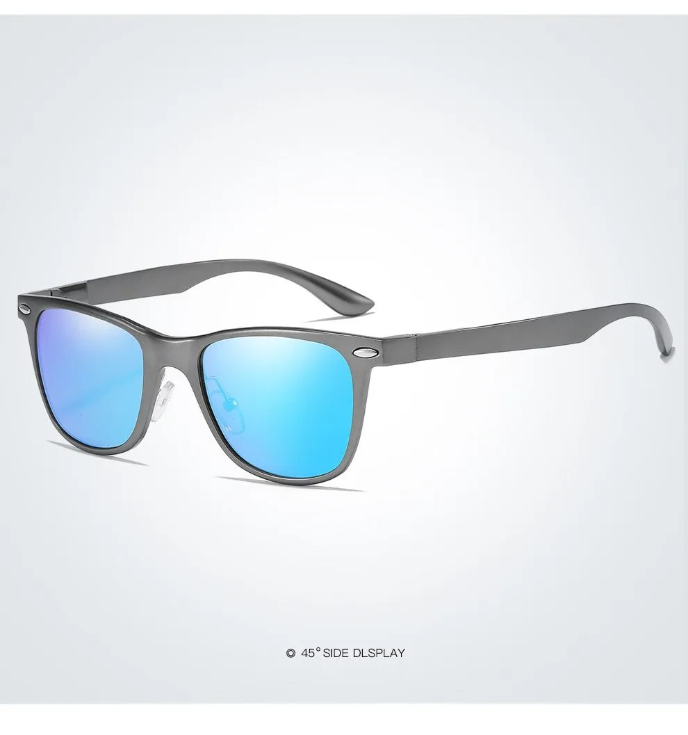 Aluminum Magnesium Men's Polarized Sunglasses with Alloy Spring Leg