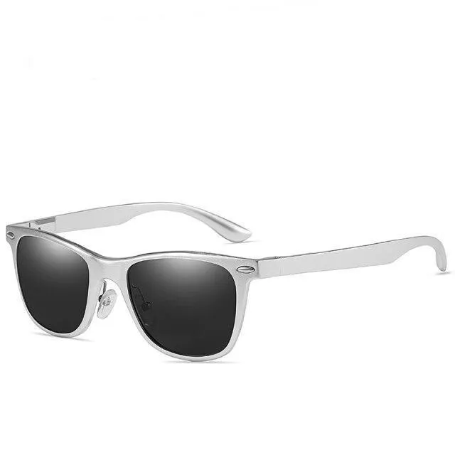 Aluminum Magnesium Men's Polarized Sunglasses with Alloy Spring Leg