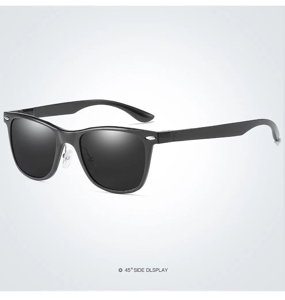 Aluminum Magnesium Men's Polarized Sunglasses with Alloy Spring Leg