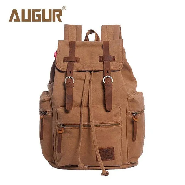 AUGUR New Brand Fashion Men's Backpack Leisure Retro Canvas Bag Women Backpacks For Teenage Girls School Bag AG0021