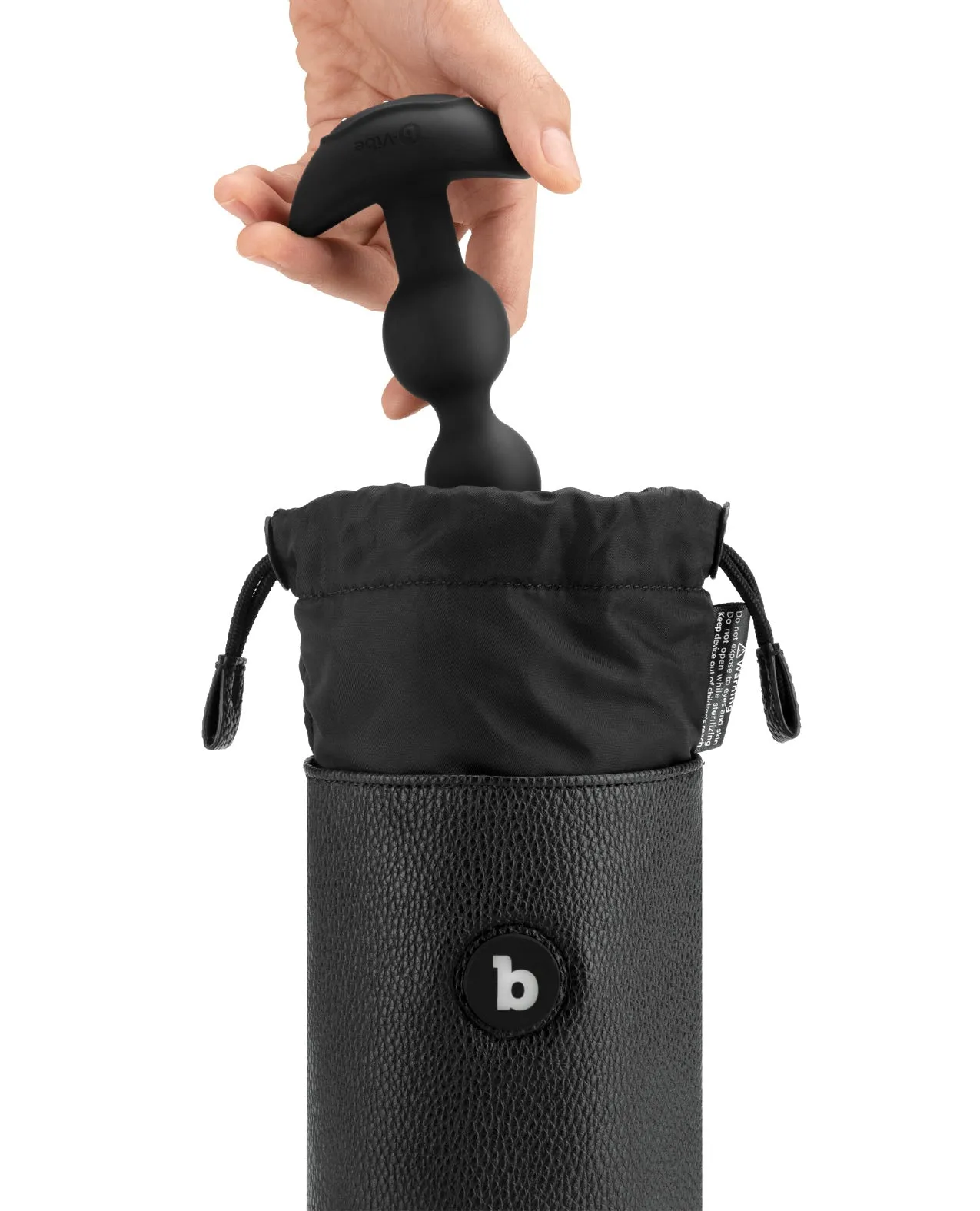 b-Vibe UV Sterilizer Pouch w/USB Cord - Black