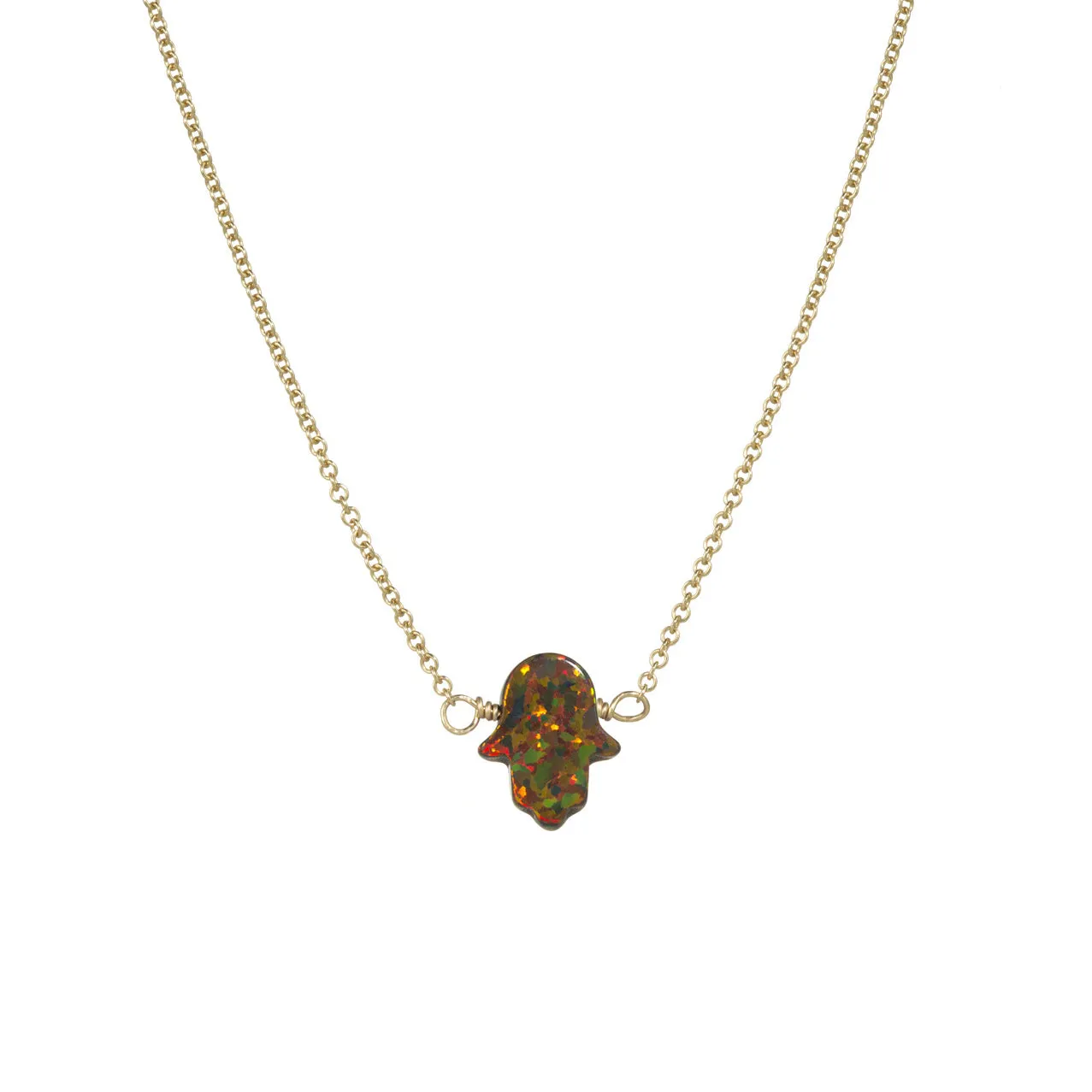 bara boheme | Medium "HAND" Opal Necklace