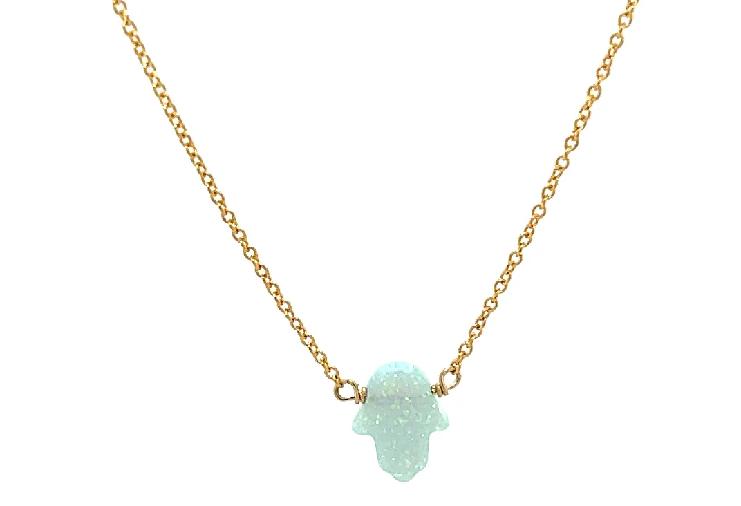 bara boheme | Medium "HAND" Opal Necklace