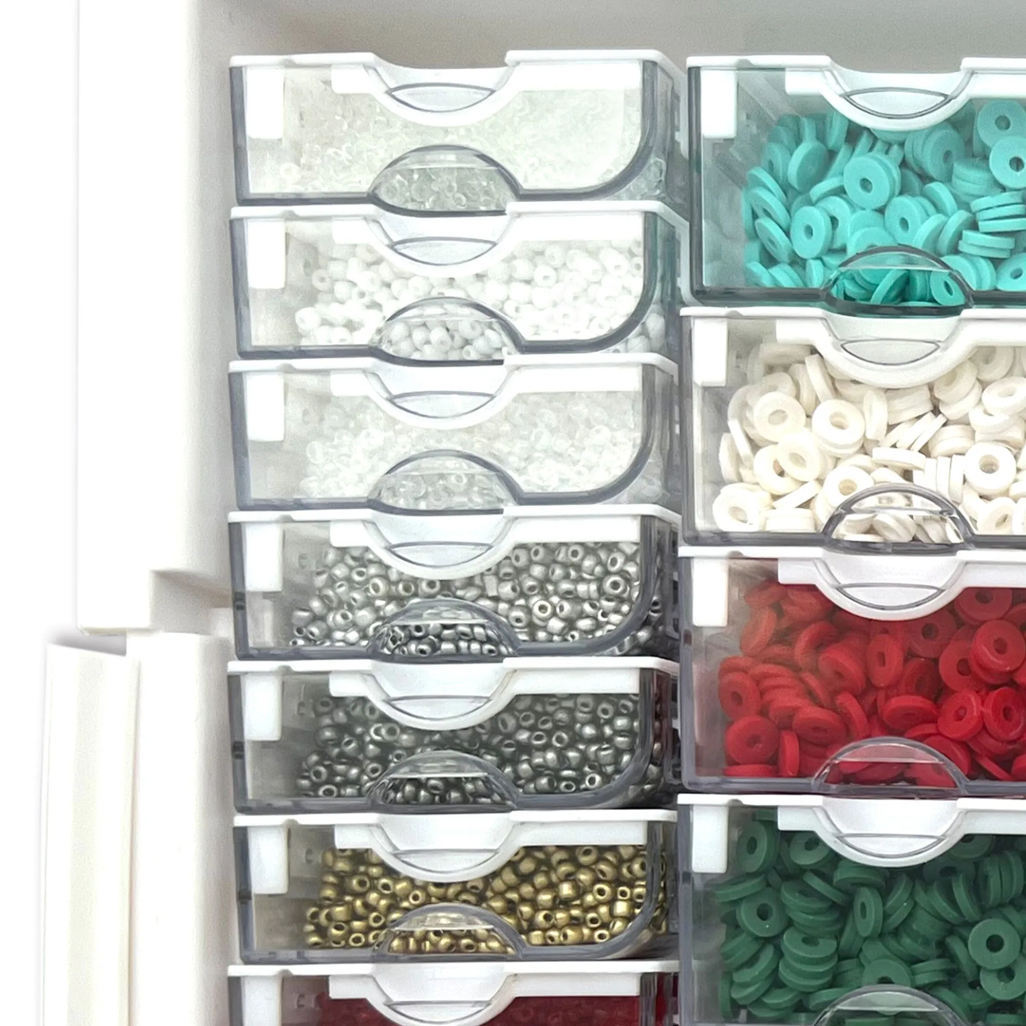 Bead Storage Solution Elizabeth Ward Assorted Glass/Polymer Clay Bead Tray(Used)