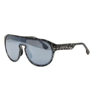 CAFE DU CYCLISTE Eyewear Gabin - Black Tortoise Frame Flash Argento/Fumo