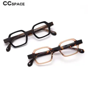 CCspace Unisex Full Rim Polygon Acetate Frame Eyeglasses 49804