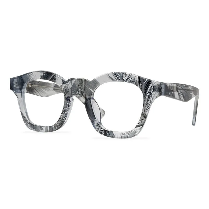 CCspace Unisex Full Rim Round Acetate Reading Glasses R47361