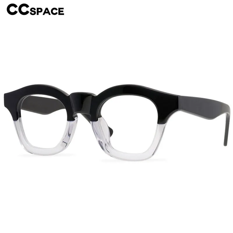 CCspace Unisex Full Rim Round Acetate Reading Glasses R47361