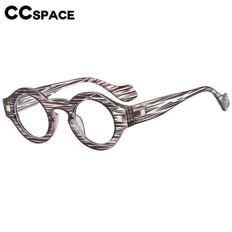 CCspace Unisex Full Rim Small Round Acetate Reading Glasses R57019