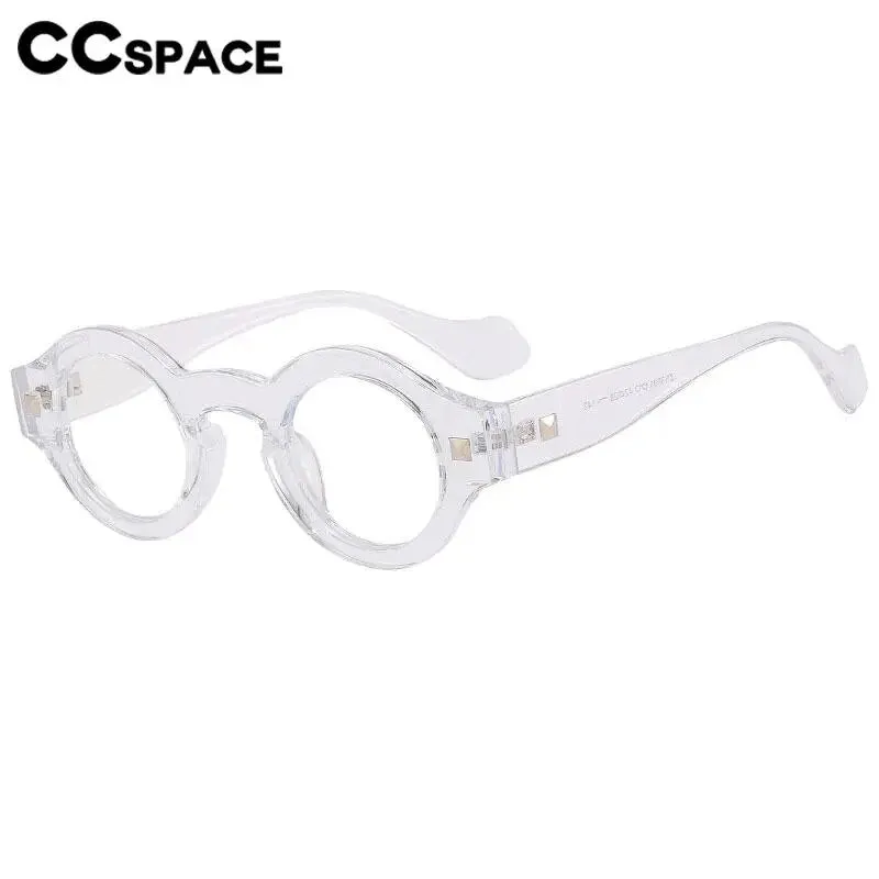 CCspace Unisex Full Rim Small Round Acetate Reading Glasses R57019