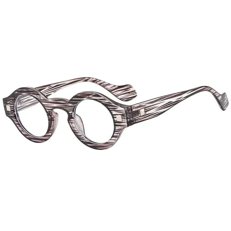 CCspace Unisex Full Rim Small Round Acetate Reading Glasses R57019