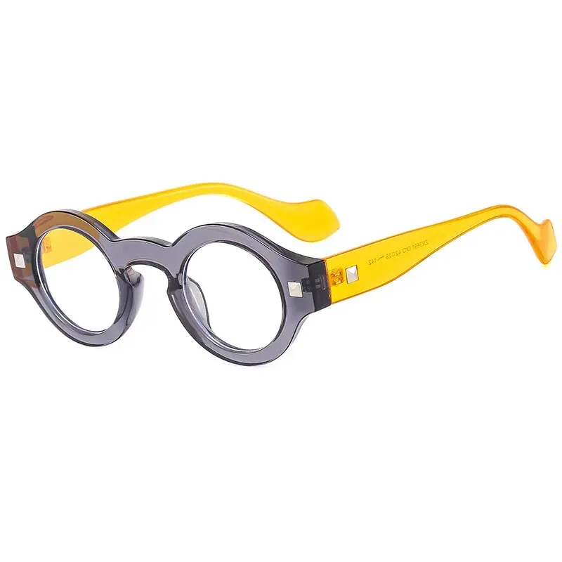 CCspace Unisex Full Rim Small Round Acetate Reading Glasses R57019