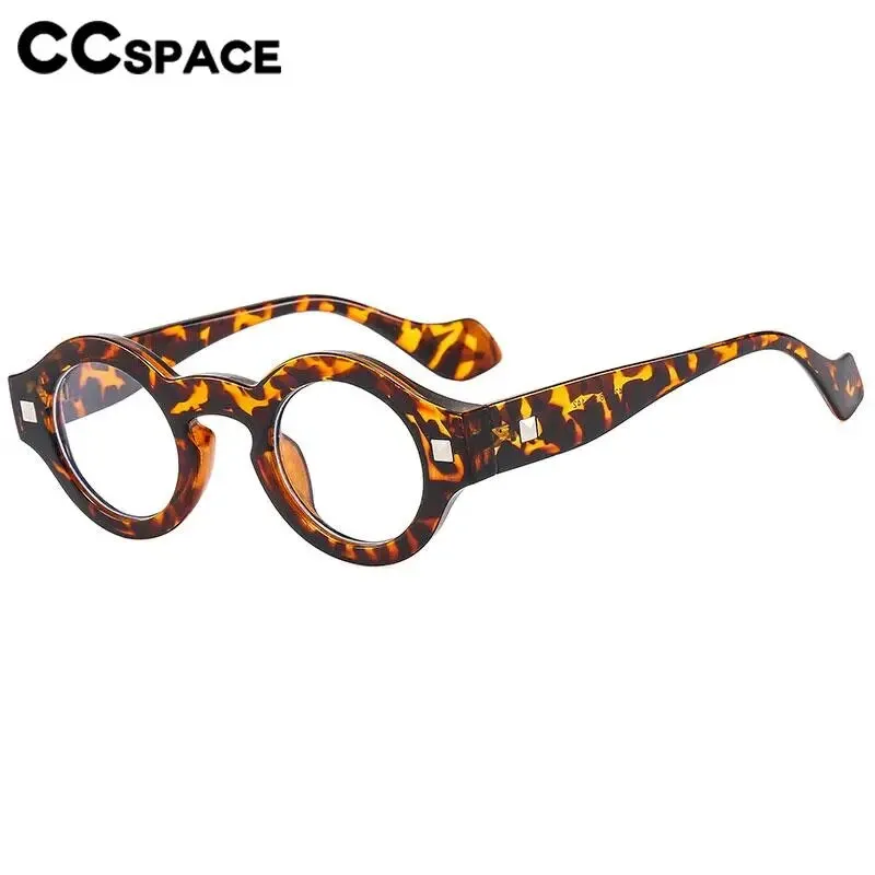 CCspace Unisex Full Rim Small Round Acetate Reading Glasses R57019