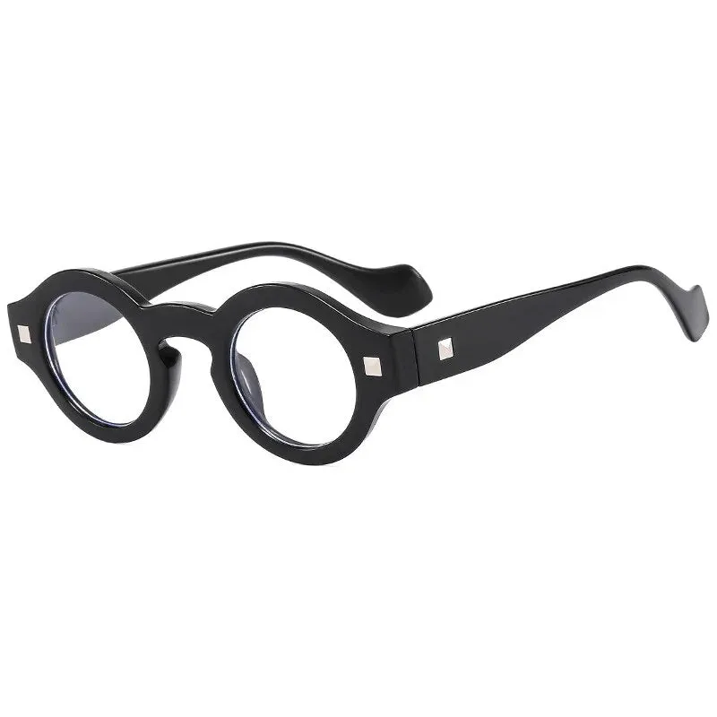 CCspace Unisex Full Rim Small Round Acetate Reading Glasses R57019