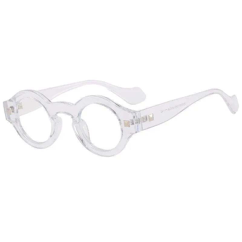 CCspace Unisex Full Rim Small Round Acetate Reading Glasses R57019