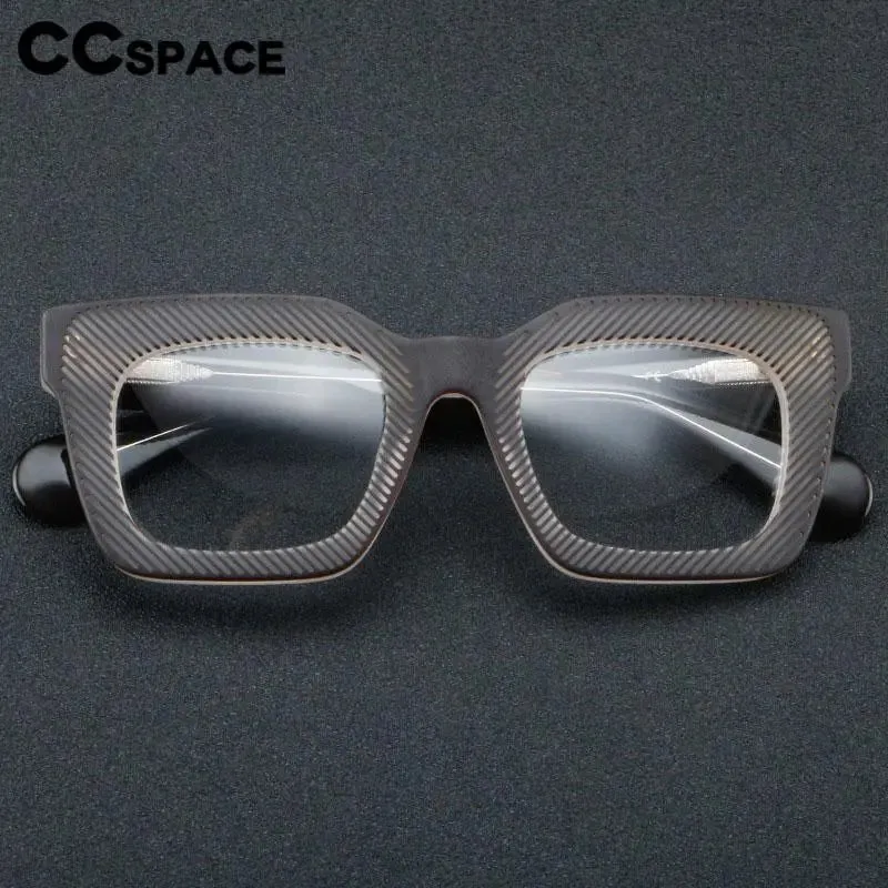 CCspace Unisex Full Rim Square Acetate Eyeglasses 56911