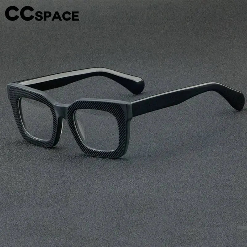 CCspace Unisex Full Rim Square Acetate Eyeglasses 56911