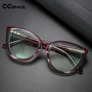 CCspace Unisex Full Rim Square Cat Eye Acetate Eyeglasses 56240