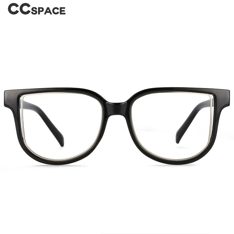 CCspace Unisex Full Rim Square Resin Frame Eyeglasses 54476