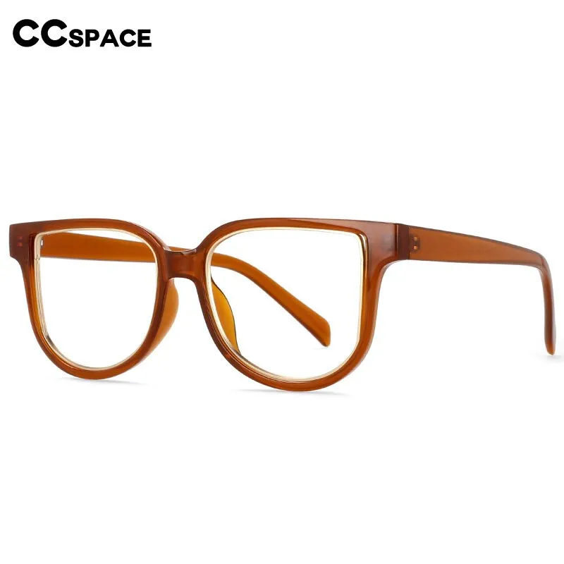 CCspace Unisex Full Rim Square Resin Frame Eyeglasses 54476