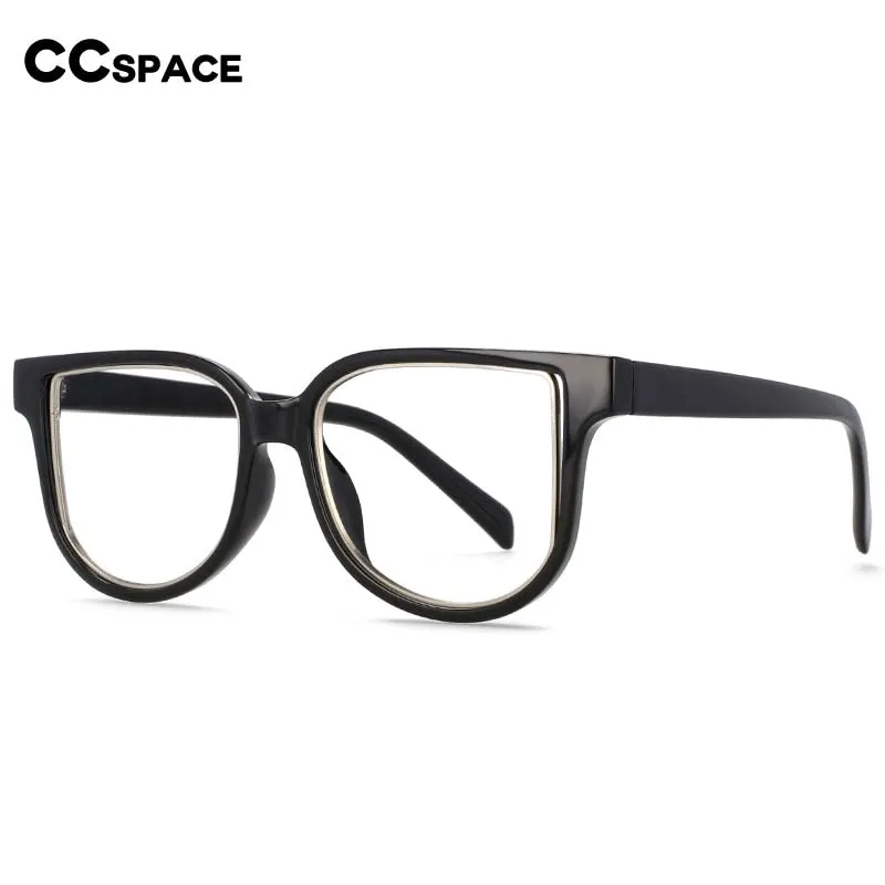 CCspace Unisex Full Rim Square Resin Frame Eyeglasses 54476