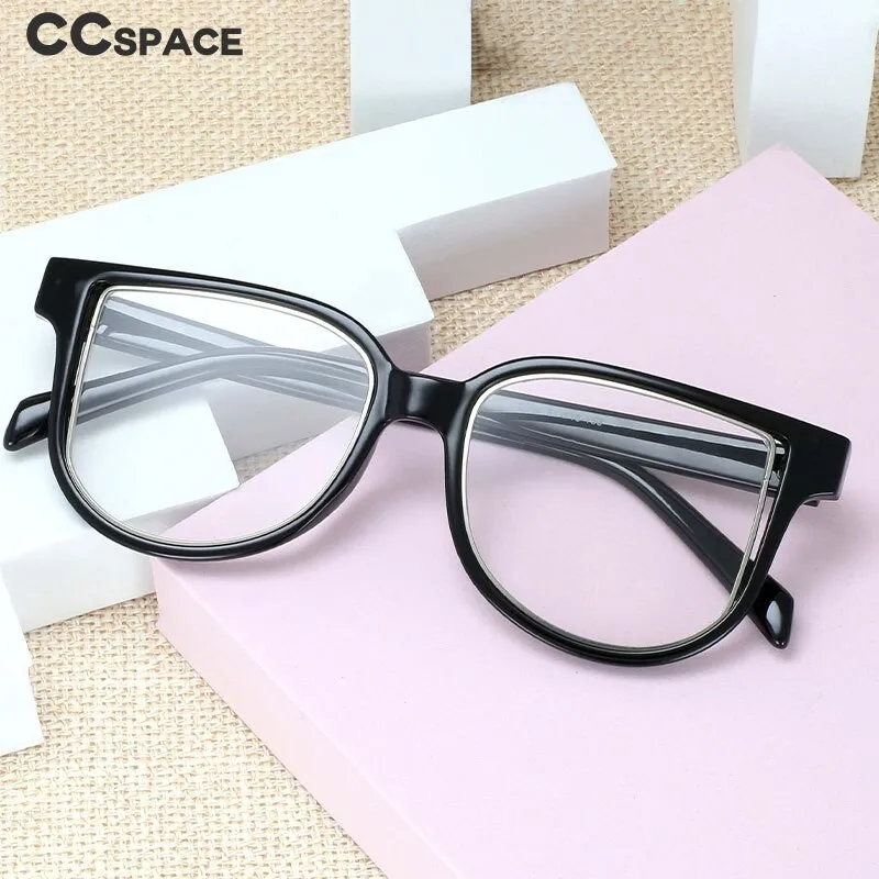 CCspace Unisex Full Rim Square Resin Frame Eyeglasses 54476