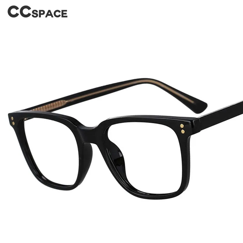 CCspace Unisex Full Rim Square Tr 90 Titanium Rivet Frame Eyeglasses 53104