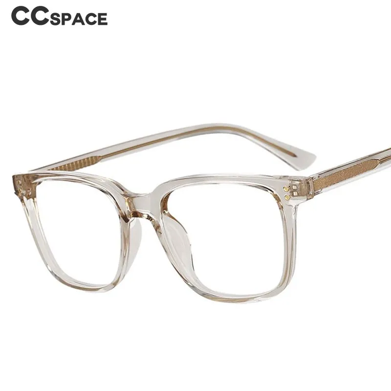 CCspace Unisex Full Rim Square Tr 90 Titanium Rivet Frame Eyeglasses 53104