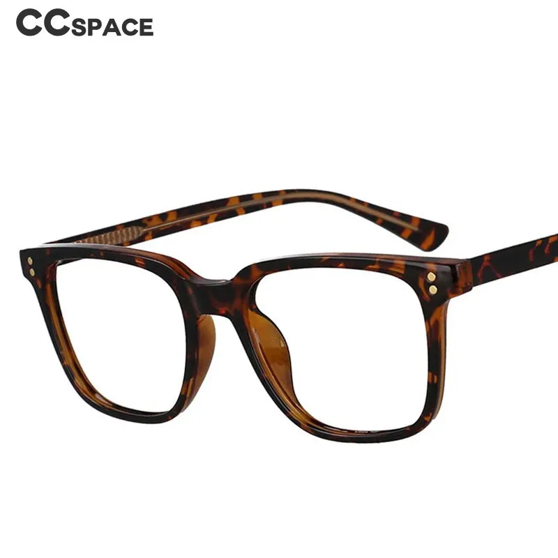 CCspace Unisex Full Rim Square Tr 90 Titanium Rivet Frame Eyeglasses 53104