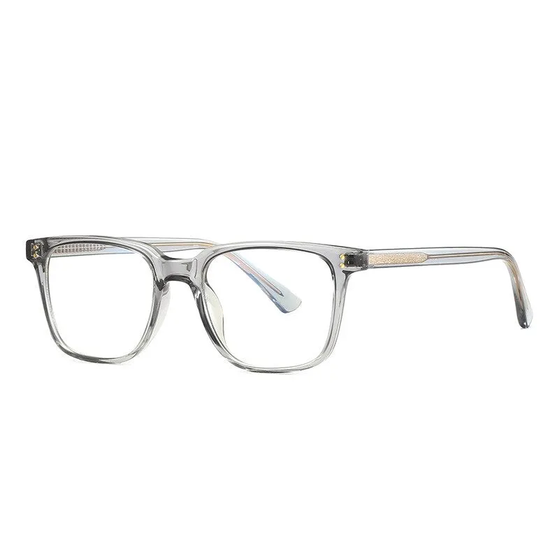 CCspace Unisex Full Rim Square Tr 90 Titanium Rivet Frame Eyeglasses 53104