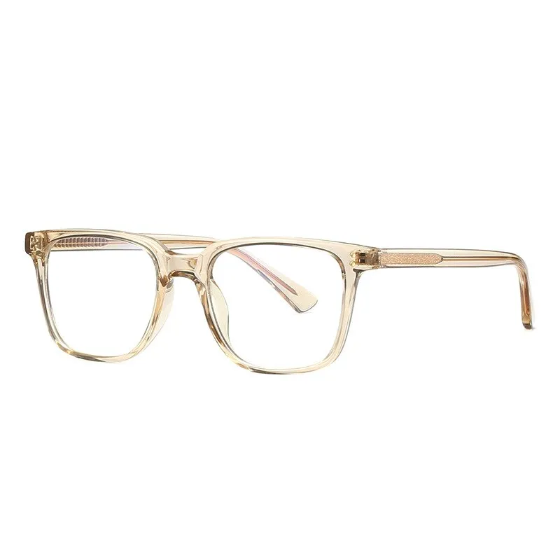 CCspace Unisex Full Rim Square Tr 90 Titanium Rivet Frame Eyeglasses 53104