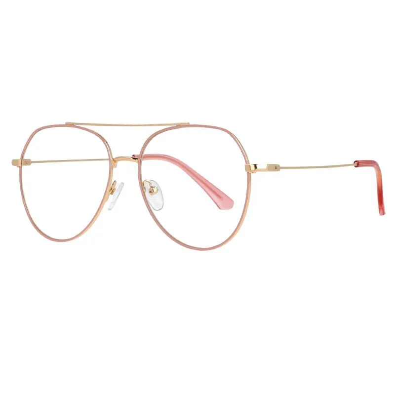 CCspace Women Full Rim Oversized Round Alloy Frame Eyeglasses 53372