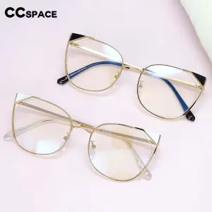 CCspace Women's Full Rim Square Cat Eye Alloy Frame Eyeglasses 54218