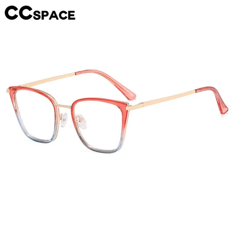 CCspace Women's Full Rim Square Cat Eye Tr 90 Titanium 56694