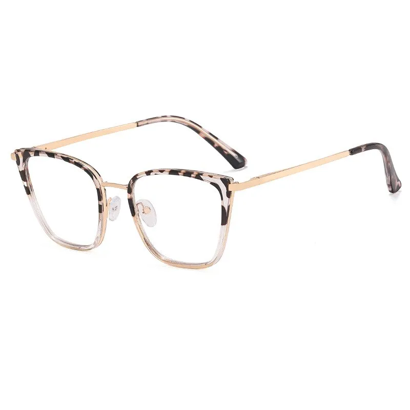 CCspace Women's Full Rim Square Cat Eye Tr 90 Titanium 56694