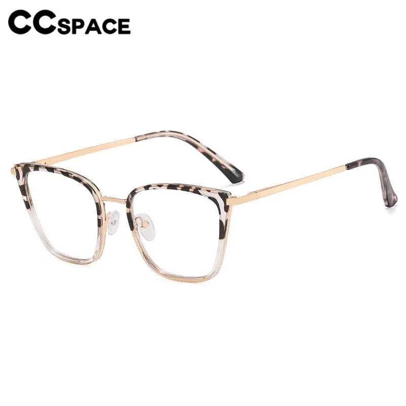 CCspace Women's Full Rim Square Cat Eye Tr 90 Titanium 56694