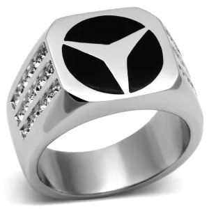 Crystal Steel Ring