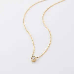 Diamond Necklace - 18K Solid Gold