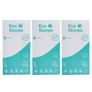 Disposable Eco-Friendly Compostable Gloves - 3 Pack