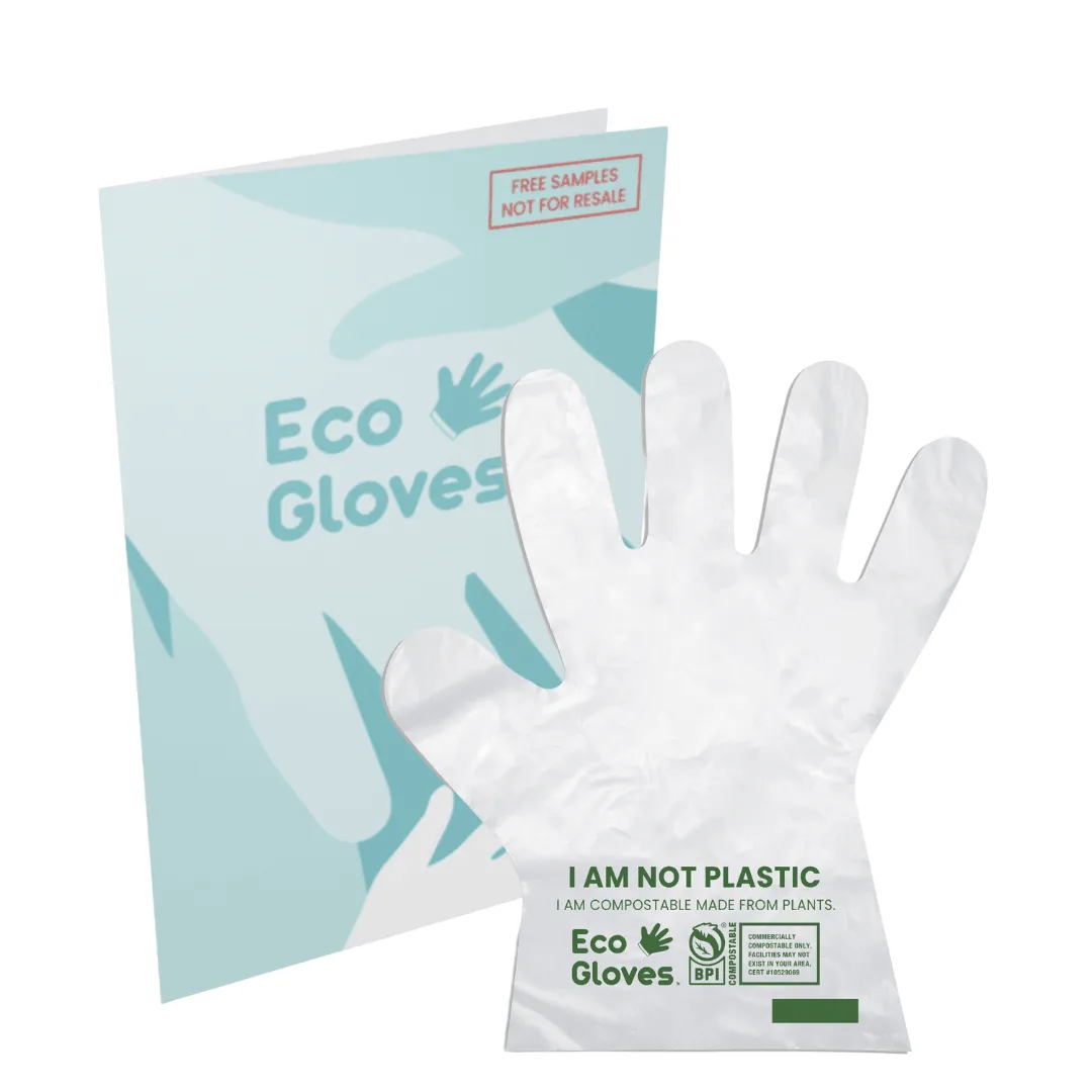 Eco Gloves Disposable Eco-Friendly Compostable Poly - SAMPLE FOLDER