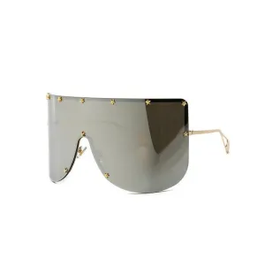 Elaiza Oversized Sunglasses - Silver Mirror