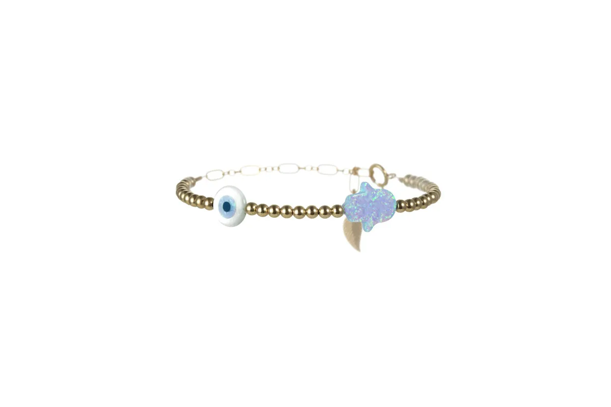 EVIL EYE   HAND OPAL Bracelet