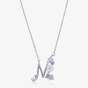 Floral 'M' Letter Chain Locket